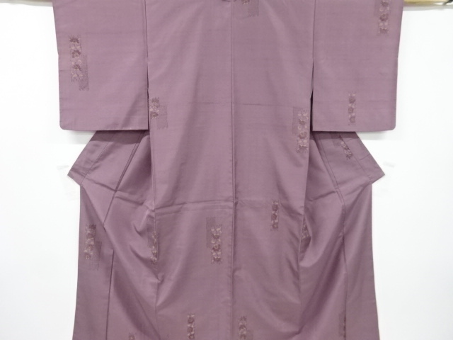 JAPANESE KIMONO / ANTIQUE KIMONO / TSUMUGI / WOVEN FLOWER